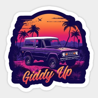 Giddy Up Bronco Sticker